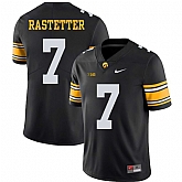 Iowa Hawkeyes 7 Colten Rastetter Black College Football Jersey Dzhi,baseball caps,new era cap wholesale,wholesale hats